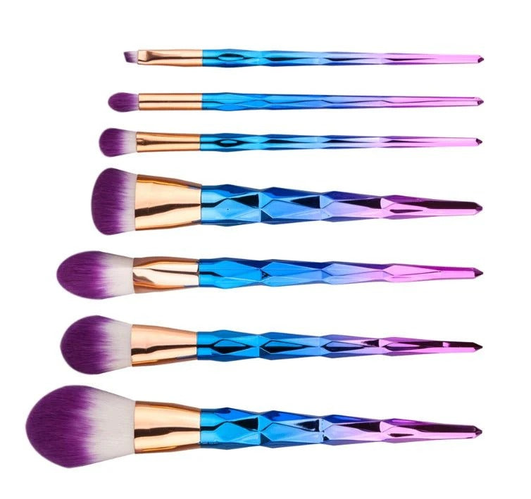 7 makeup brushes, makeup tools, diamond makeup brush